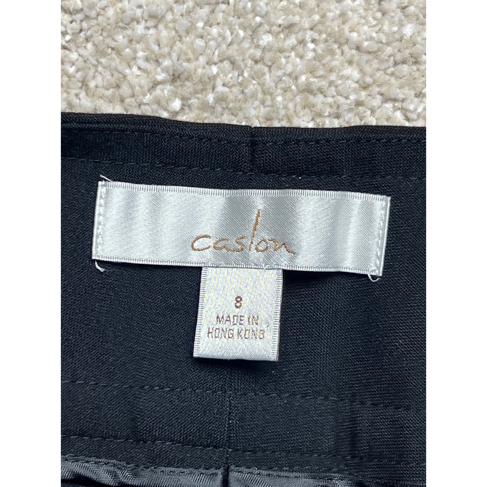 Caslon Womens Black Wide Leg Cropped Dress Pants Trousers Size 8 Career Corpcore - Picture 3 of 12